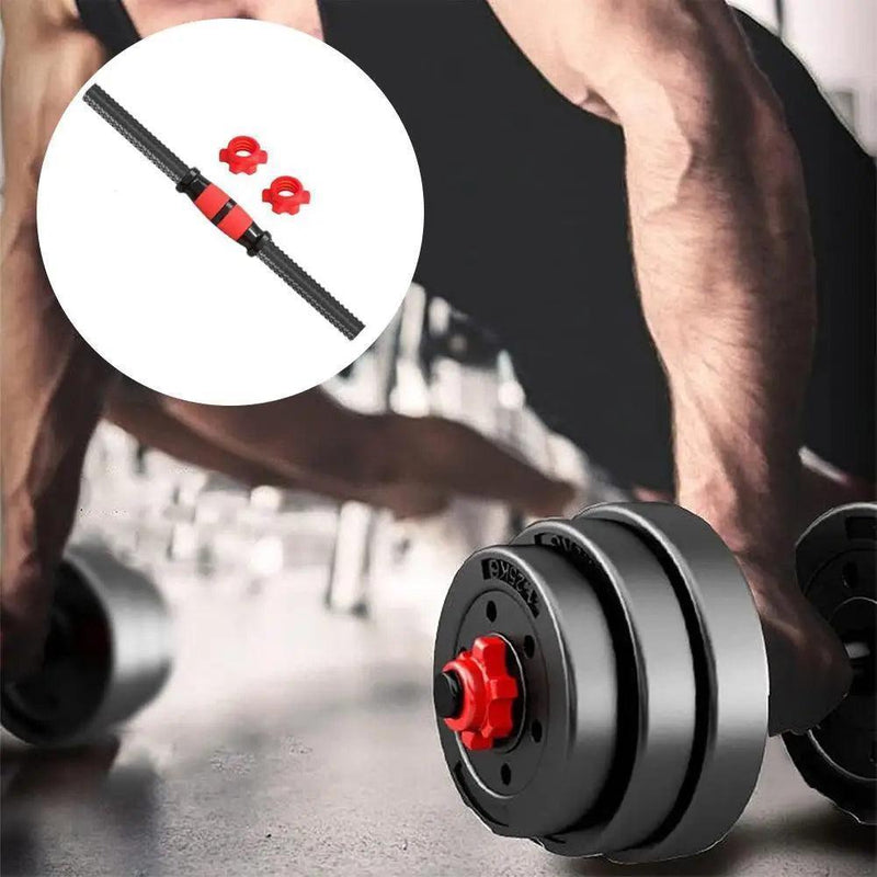 Threaded Dumbbell Handle Bar Extension Bar Set Adjustable Dumbbell Bars For Weight Lifting Home Gym Fitness Exercise Weights Bar - Núcleo Seguro 