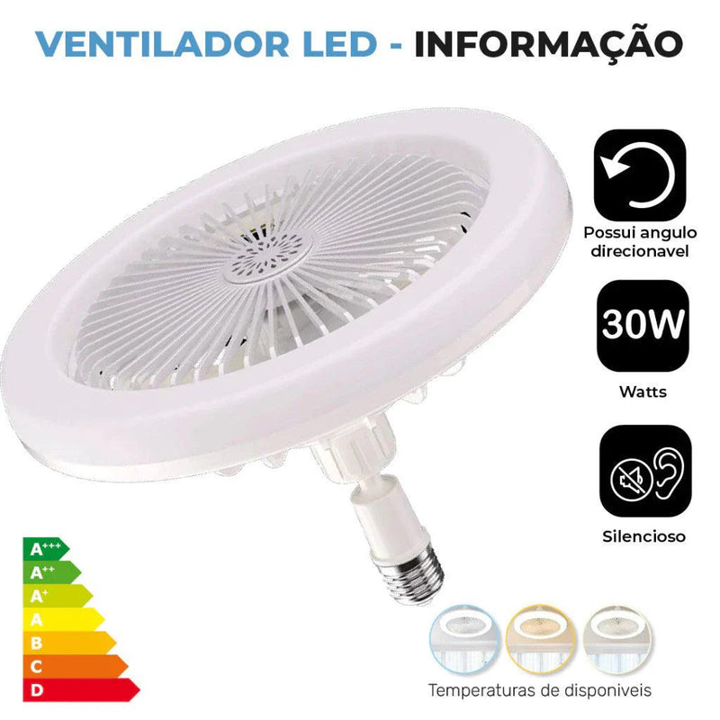 Ventilador de Teto 2 em 1 com Controle Remoto